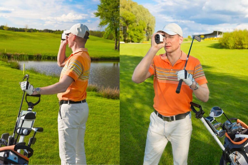 how do golf rangefinders work